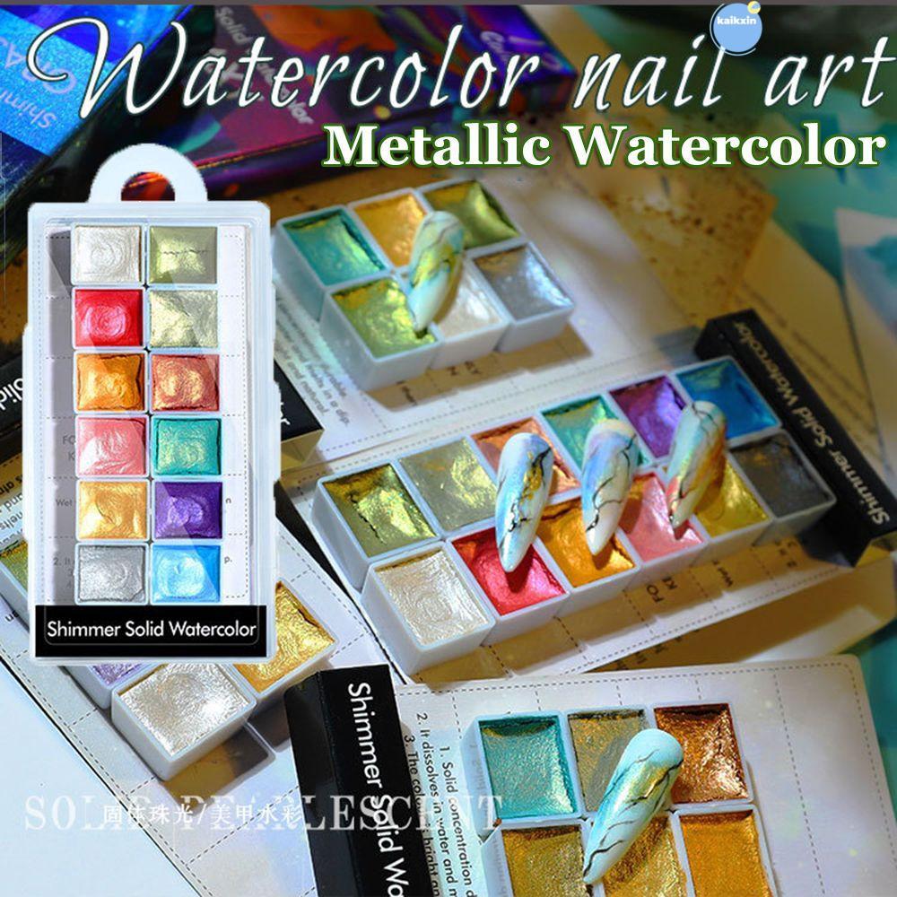 COOLSO Nail Pearlescent Pigment Vẽ tay cho nghệ sĩ Tranh màu nước nóng