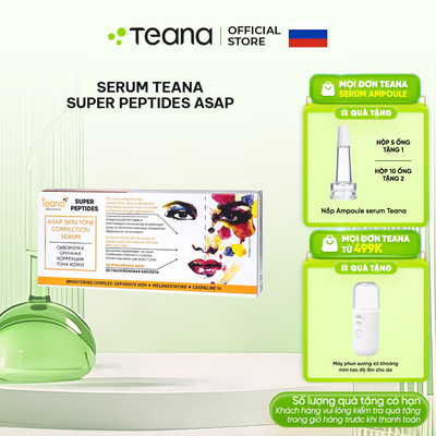 Serum Teana Super Peptides ASAP Skin Tone Correction dưỡng trắng da, mờ thâm nám 10ml/20ml