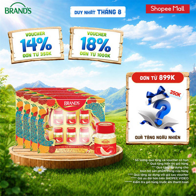 Combo 4 Hộp quà nước yến BRAND'S đường phèn (42ml x 24 hũ)