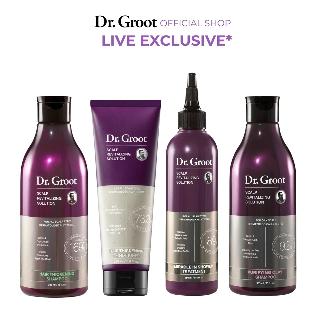[LIVEEXCLUSIVE] Dr.Groot3-StepBundle + PurifyingClayShampoo
