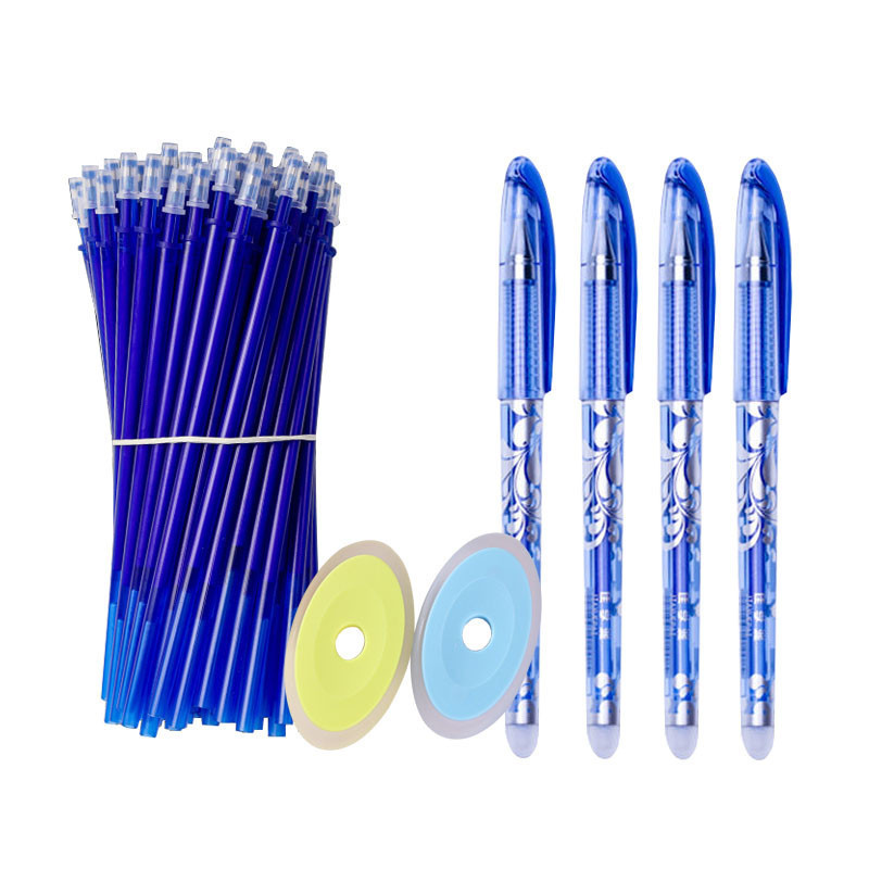 0.38mm erasable neutral pen set pen+pen core+eraser blue/black/red student stationery/office supplie