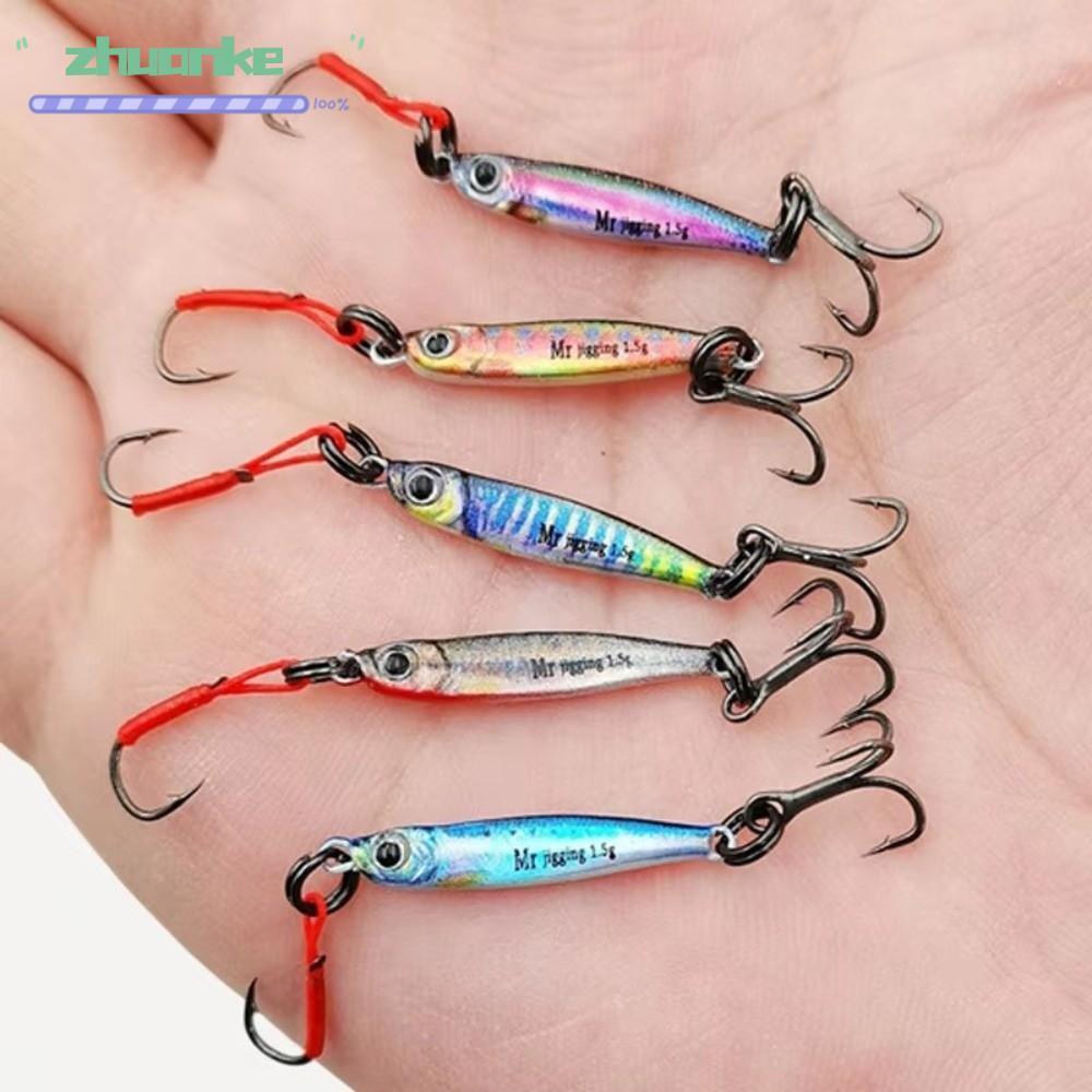 ZHUANPH Micro Jigging Mồi, Bionic Mini Shape 1.5g Trọng Lượng 3g Mini Jig Lure, Mini Sequin Bionics 