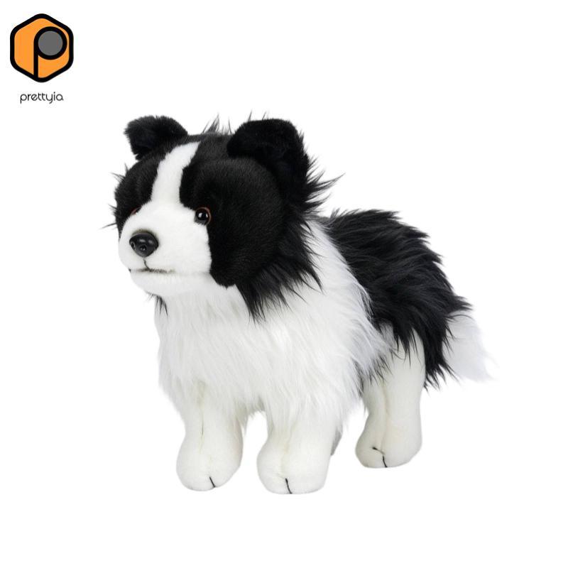 Border Collie Thú Nhồi Bông Chó Mờ Border Collie Đồ Chơi Nhồi Bông Plushie Cuddly Huggable Cho Trẻ E