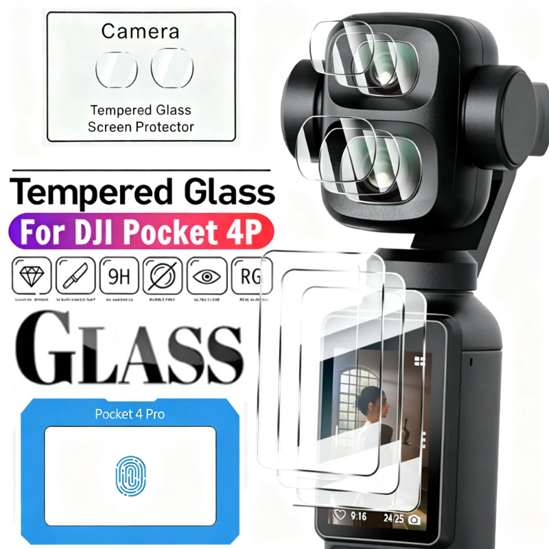 3 Chiếc Cho DJI Osmo Pocket4P Pocket4Pro Camera Kính Cường Lực Cho DJI Osmo Pocket 4P 4Pro HD Kính C