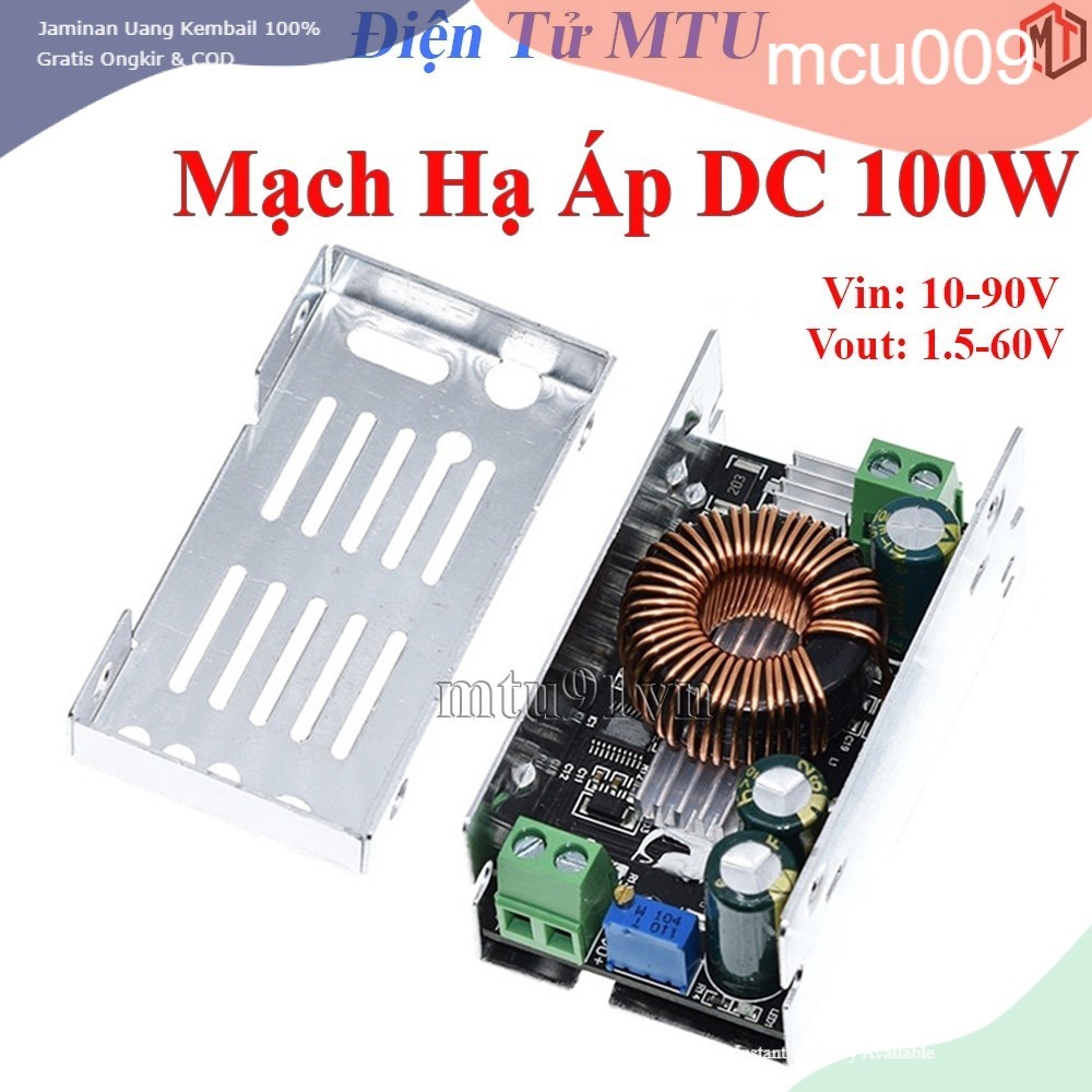 303 Mạch Hạ Áp, Giảm Áp DC Buck90 - Vào 12-90VDC ra 1.5-60VDC - Công Suất Tối Đa 100W 6A