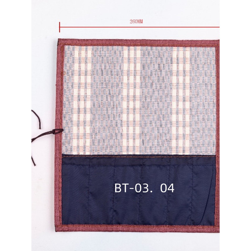 Hộp đựng bút chì cổ điển phong cách Trung Quốc BT06.BT01.04.05 Túi vải rèm tre tươi Túi cọ Túi đựng 