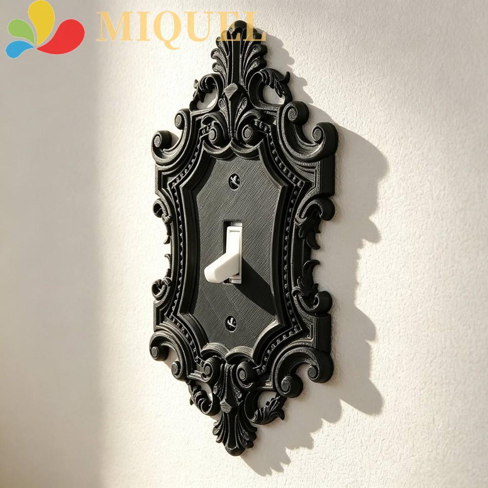 MIQUEL Switch Plate Cover, Khắc Bật Tắt Đèn Vintage Light Switch Cover, Sáng Tạo Duplex Outlet Nhựa 