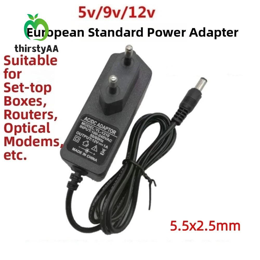 Bộ chuyển đổi nguồn THIRSTYAA, Bộ nguồn AC100 ~ 240V của EU, Bộ chuyển đổi sạc đa năng 5 * 2.5mm nhỏ