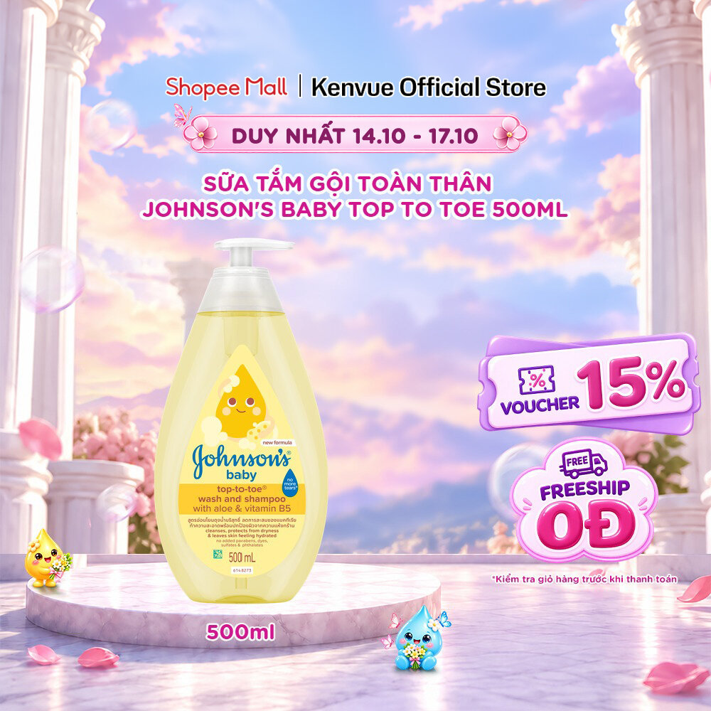 Sữa tắm gội toàn thân Johnson's Baby TOP TO TOE 500ml - 100979994