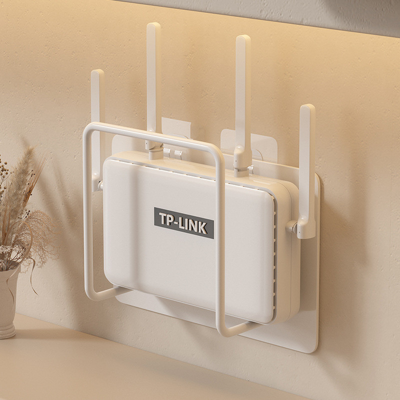 Hot Sale#Router Holder wifi Rack Holder Wall Sticker Bracket Set-Top Box Punch-Free Storage Box Brac