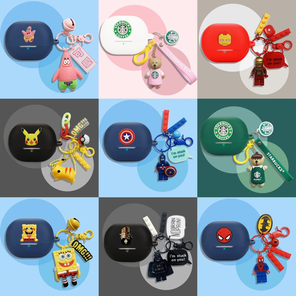 For QCY MeloBuds N60 Case Silicone Soft Case Suitable for QCY MeloBuds N60 Cute Coffee Bear Shockpro