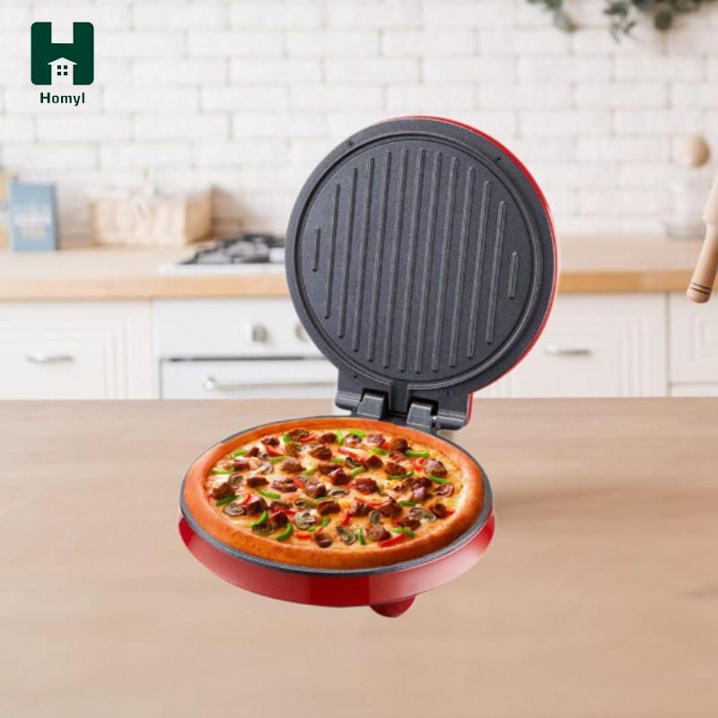 Máy làm bánh pizza mặt bàn Homyl Lò nướng pizza điện nhỏ gọn cho bánh pancake nhà bếp gia đình