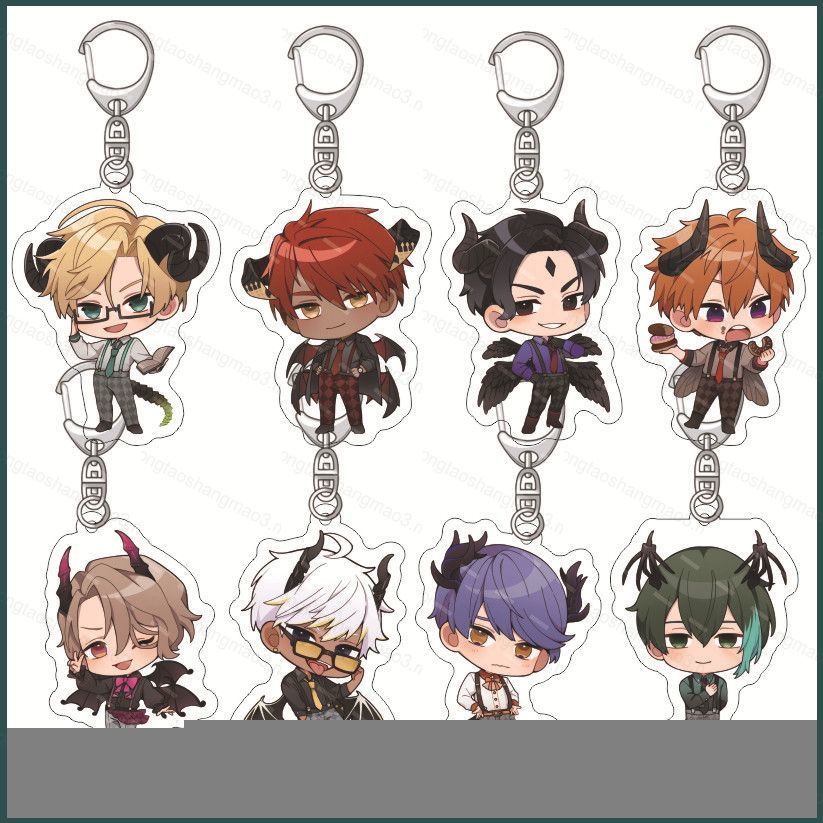 Mặt dây chuyền túi hoạt hình anime móc khóa acrylic Obey Me