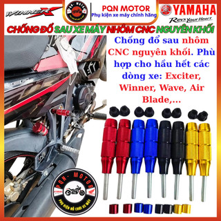 Gù Chống Đổ Sau Xe Máy Nhôm CNC Nguyên Khối – Nhựa ABS - Chế Gác Chân - Chống Đổ Sau Gai Nhám