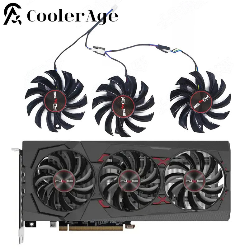 IiNew Chính Hãng RX5600XT Vidoe Card Fan Cho Sapphire RX 5600 XT 6GB PULSE Pro OC Thay Thế Card Đồ H