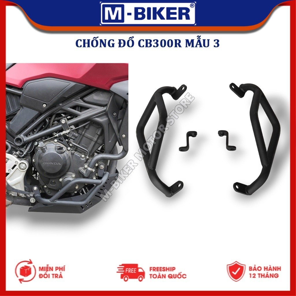 M-Biker | Chống đổ CB300R, Chống đổ lốc máy CB300R, Khung chống đổ lốc máy CB300R - Mẫu 3