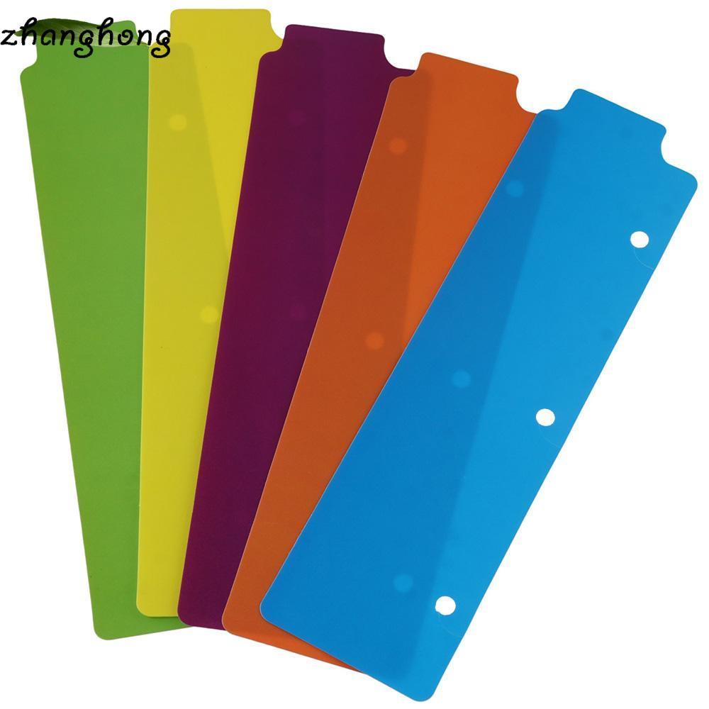 ZHANGHONG Binder Divider, Nhựa 3 vòng Bookmark, 5 chiếc Mini Notebook Index Divider Home