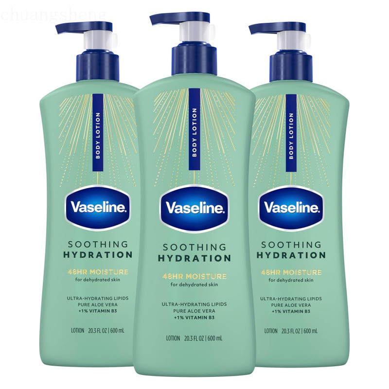 Kem dưỡng thể chăm sóc chuyên sâu Vaseline dành cho da khô hing Hydration Lotion Made with Ultra-Hyd