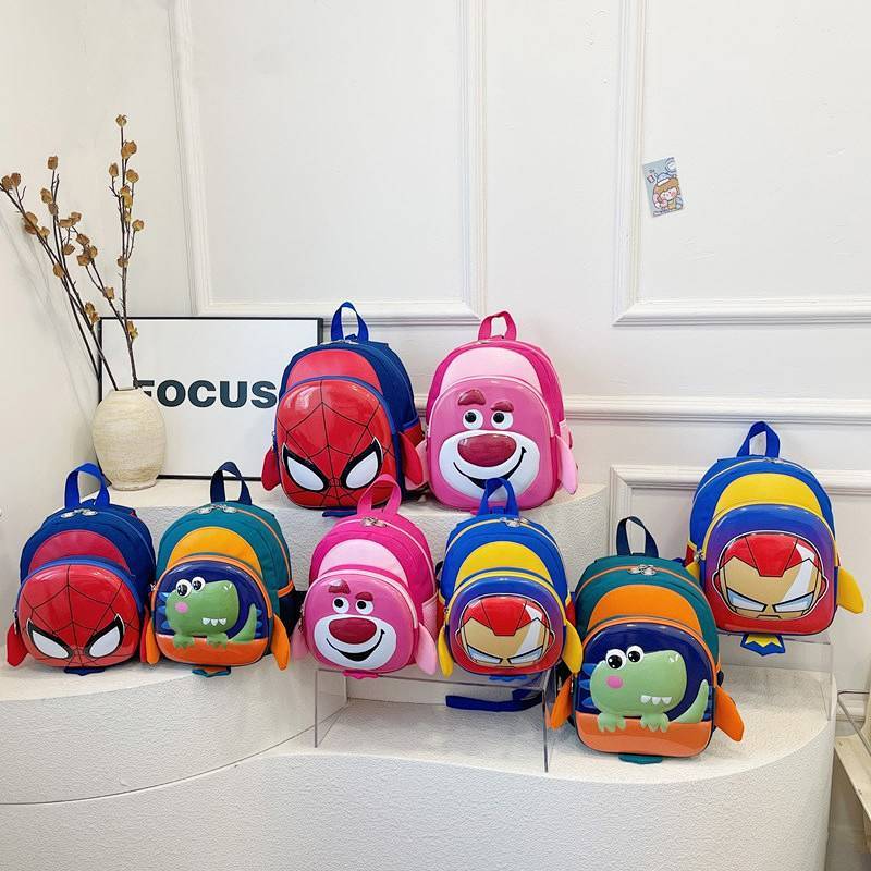 Children's Spider-Man Backpack Little Girl Cute Strawberry Bear Kindergarten Backpack Junior Kunderg