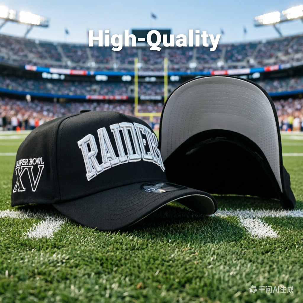 Bán AA-New Era Las Vegas Raiders Super Bowl XV với Side Patch thêu nhiều màu ngoài trời Black Prime 