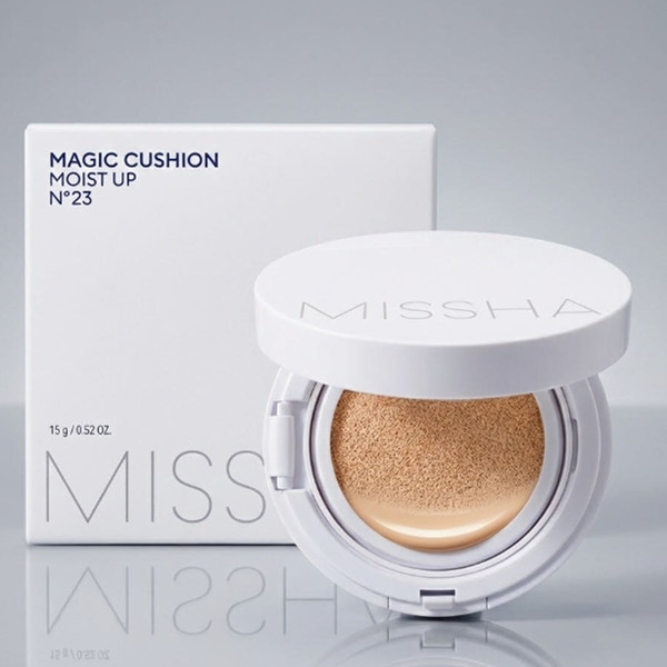 [MISSHA] Magic Cushion Moist Up Foundation Cushion Shade 23 15g / Dưỡng Ẩm / Kiềm Dầu / Độ Phủ / Chí