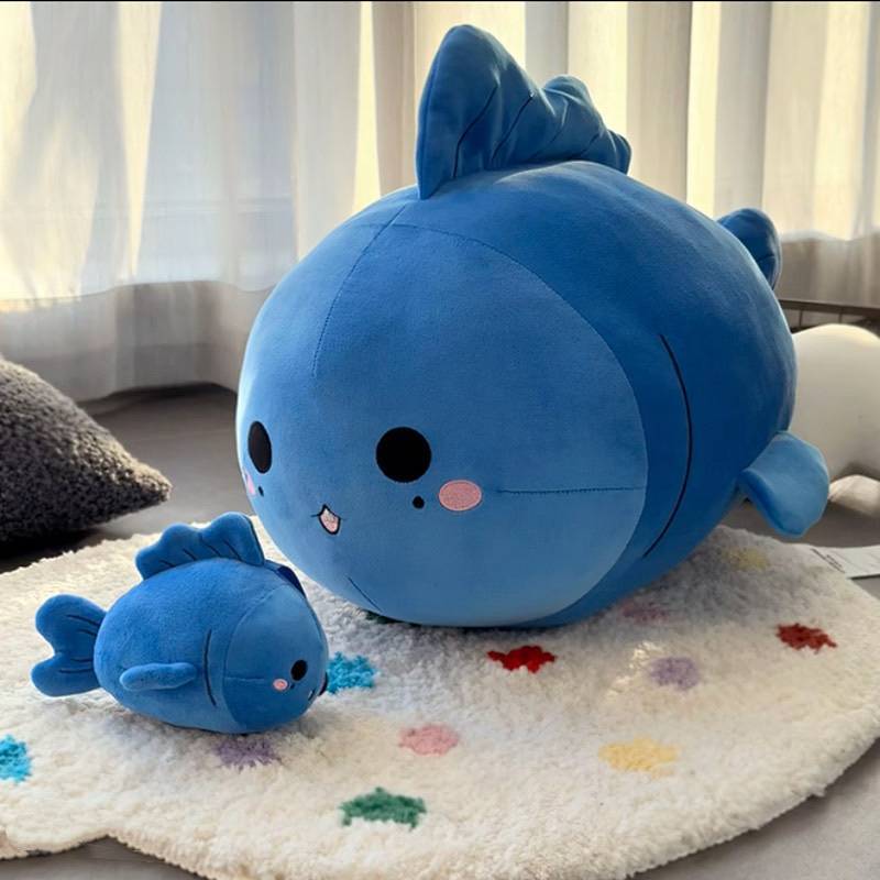 Fast Fish Figurine Doll Cute Fish Stuffed Doll Couch Pillow 6y6L