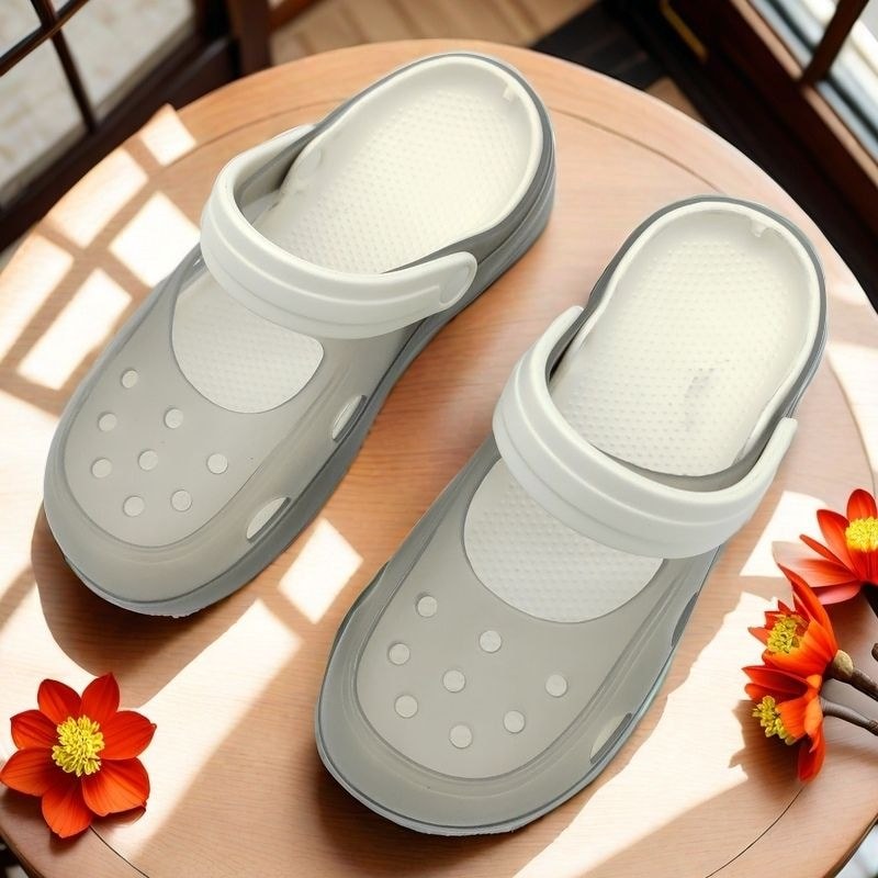 Được liệt kê Xinjue Luodong Giày Nữ Bên Ngoài Mặc Giày Sandal Đế Dày Dép Đi Biển Y Tá Chống Trơn Trư