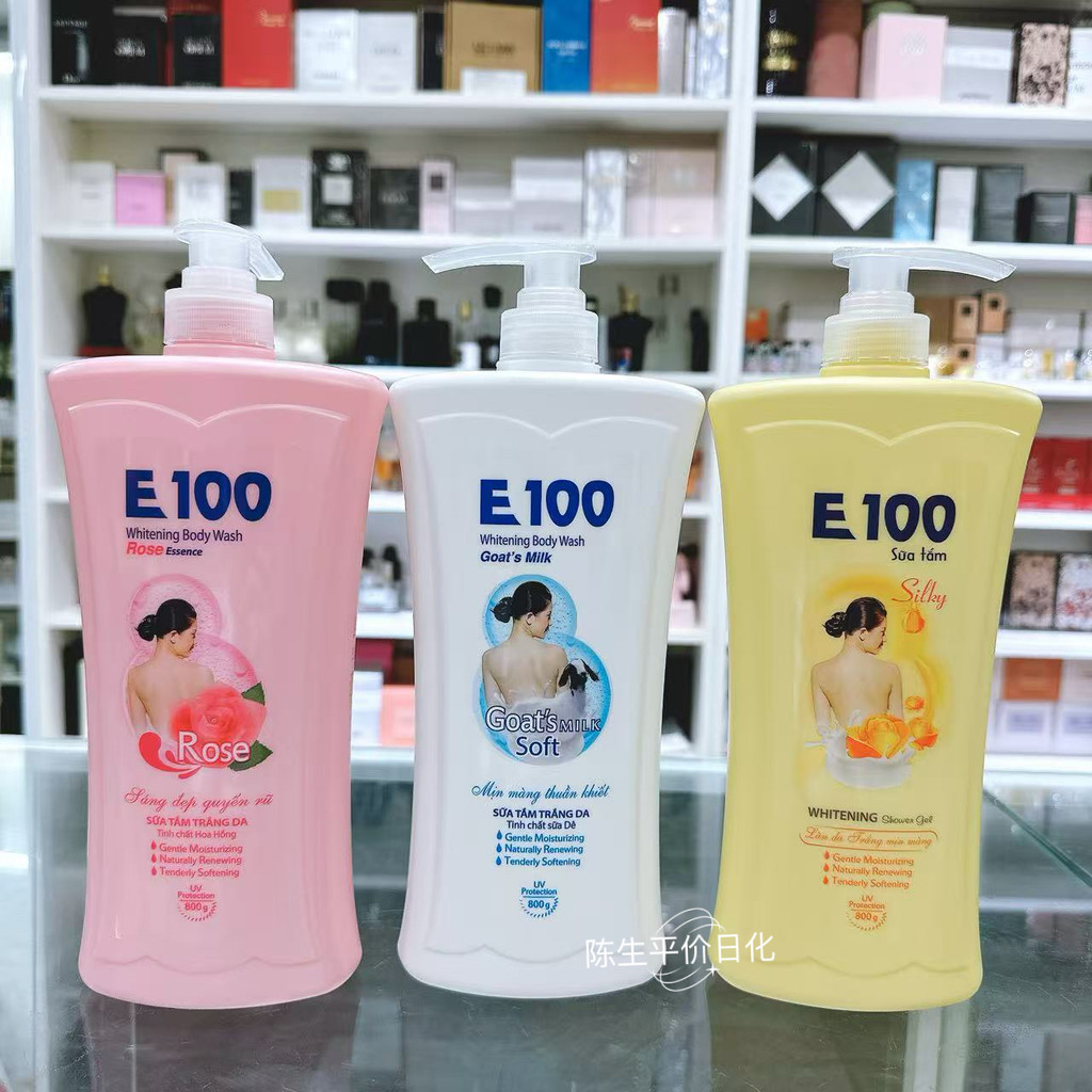 Sữa Tắm Dê Việt Nam E100 Hương Hoa Hồng Dưỡng Ẩm Sạch Dưỡng Ẩm Dưỡng Ẩm Hương Thơm Lâu Dài 800g