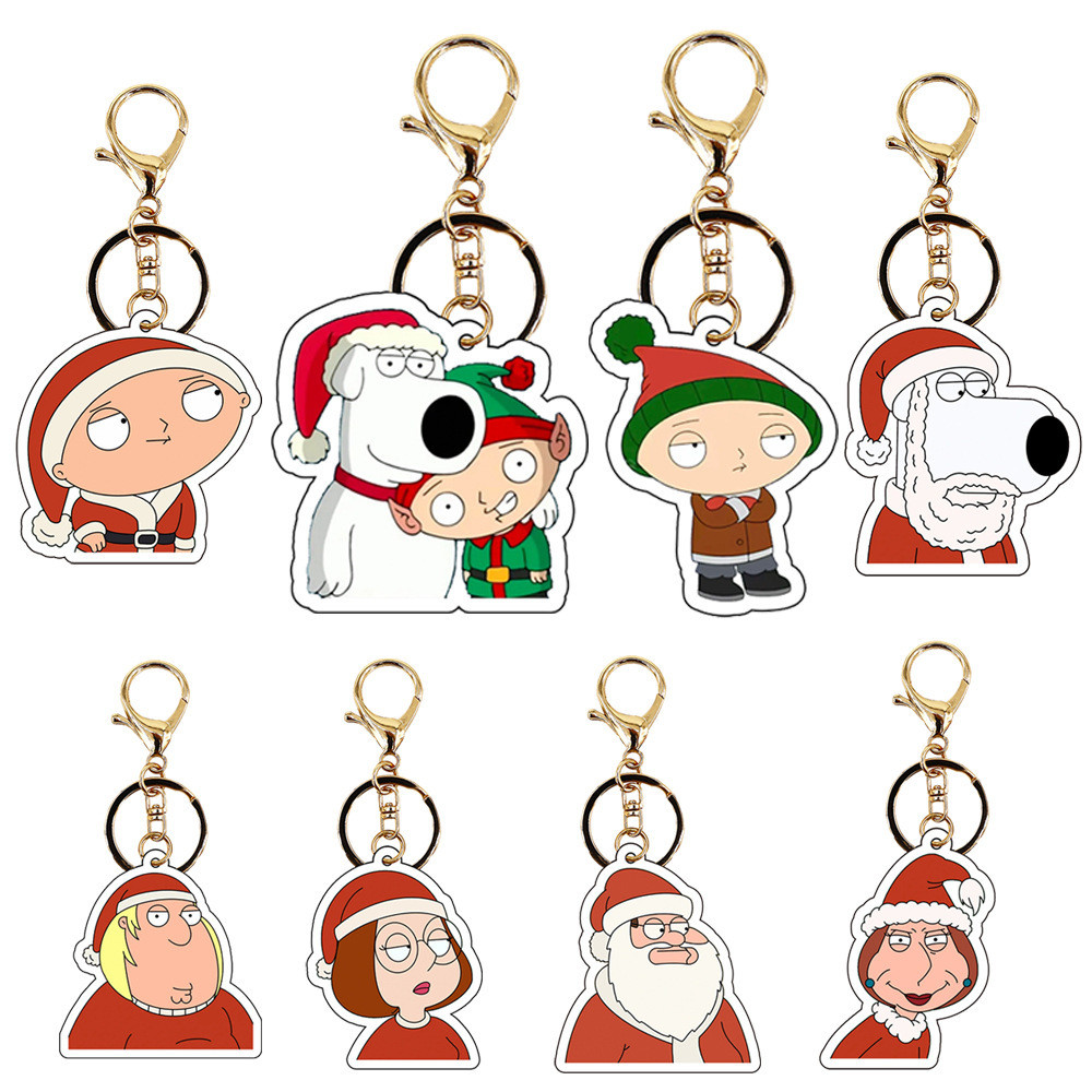 Family Guy Spoof House Giáng sinh Acrylic Phim hoạt hình Bánh bao Brian#7. 10AL. răng nanh#吊饰