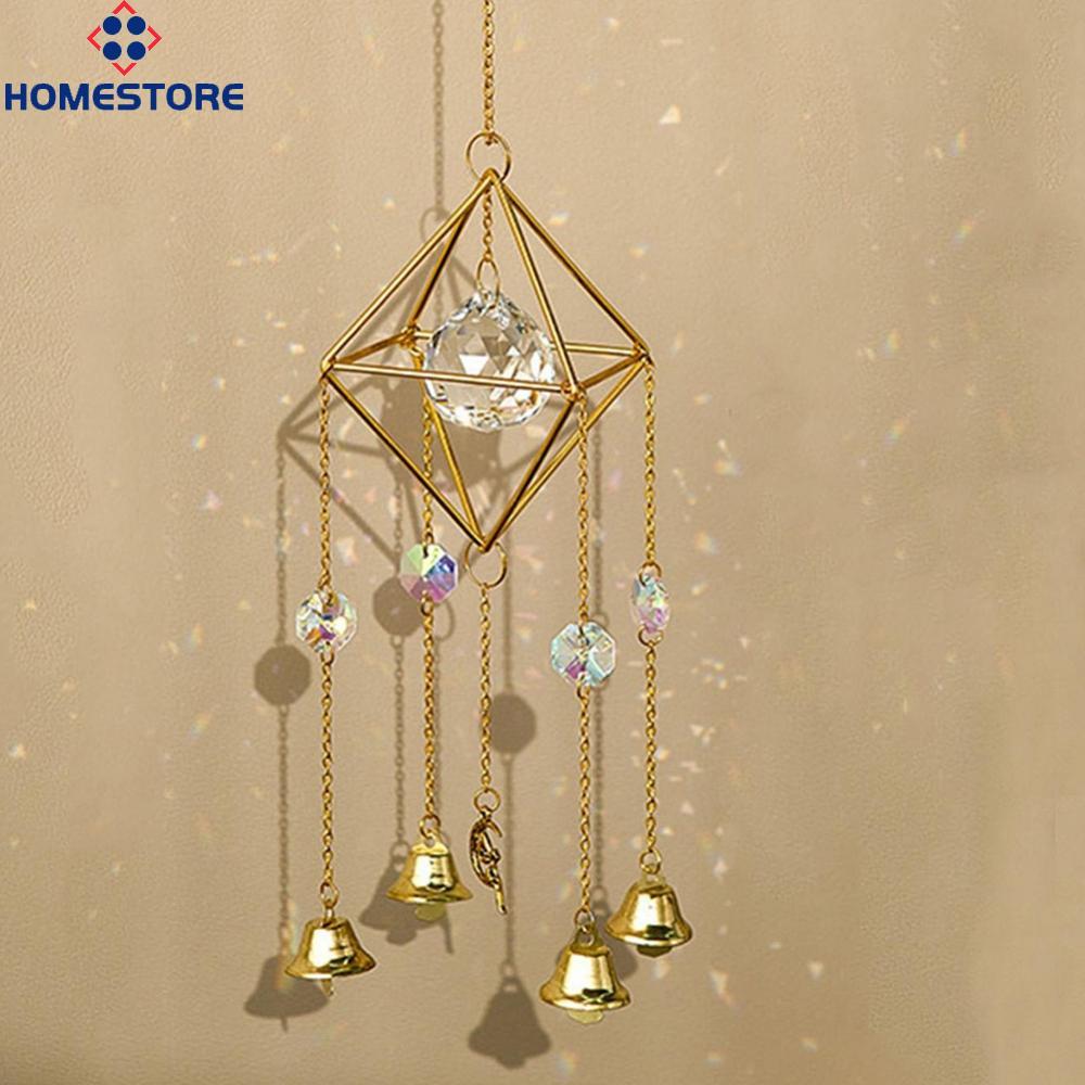 [Homestore]Crystal Pendant For Home Garden Healing Quartz Roof Rose Quartz Versatile Colour