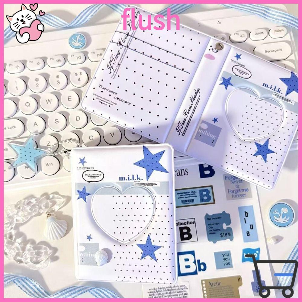 FLUSH Photocard Binder, Pocket Pages Ring Binder Card Holder Book, PVC 3 inch Kpop Album Ảnh Tổ Chức