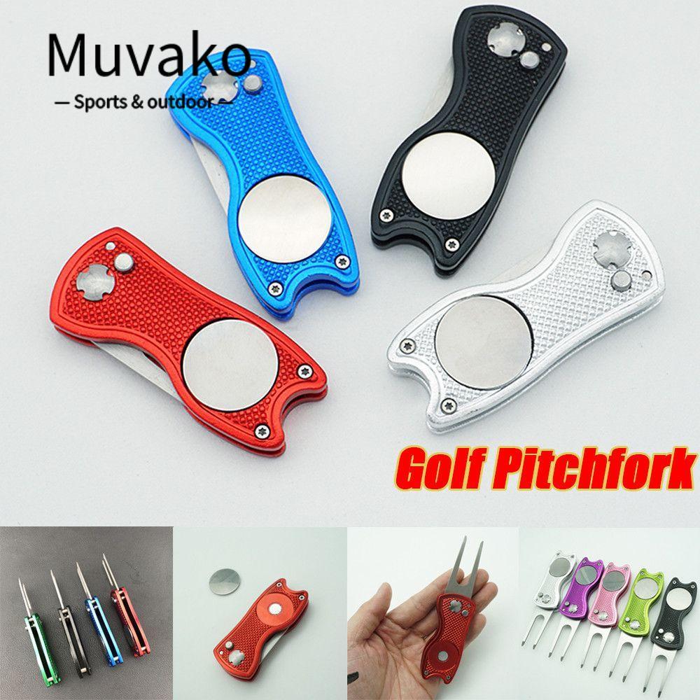 MUVAKO 7 Màu Đặt Nĩa Xanh Chắc Chắn Switchblade Thép không gỉ Pitch Groove Cleaner
