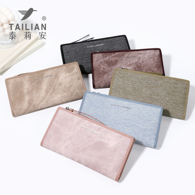 Ví dài nữ cao cấp Hộp đựng thẻ đa năng Dung lượng lớn Khóa lưu trữ Ví đựng tiền xu