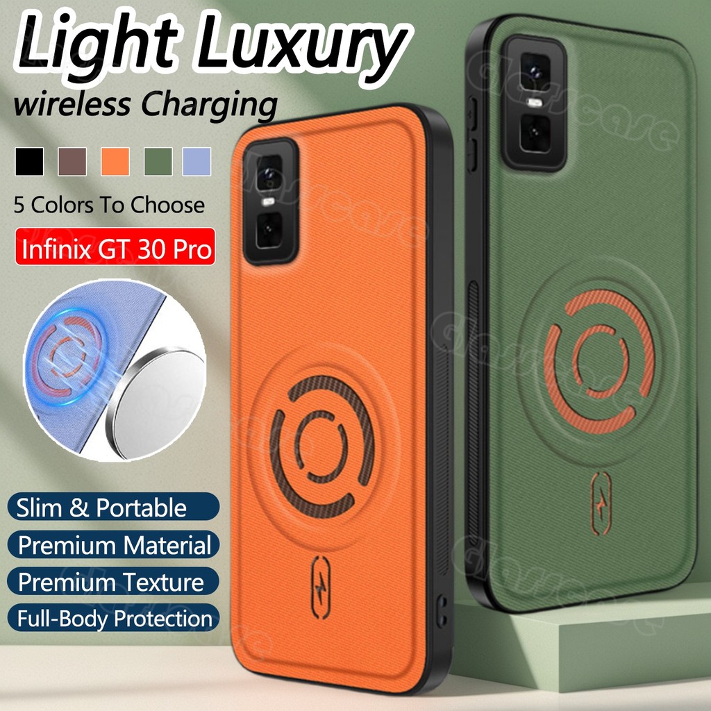 Vỏ Cho Infinix GT 30 50 Pro 30Pro 50Pro GT30Pro GT30 GT50Pro 2026 Kết Cấu Vải Hút Từ Tính Da PU Sili