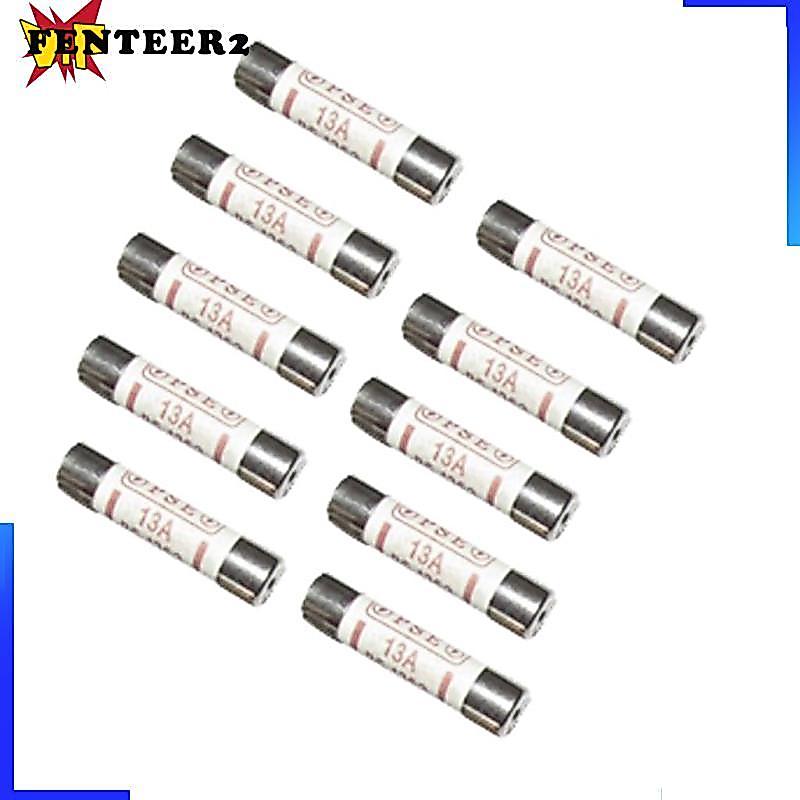 10x Cầu Chì Gốm Cầu Chì Ống BS1362 13A 6x25mm Cho Nhạc Cụ Vạn Năng