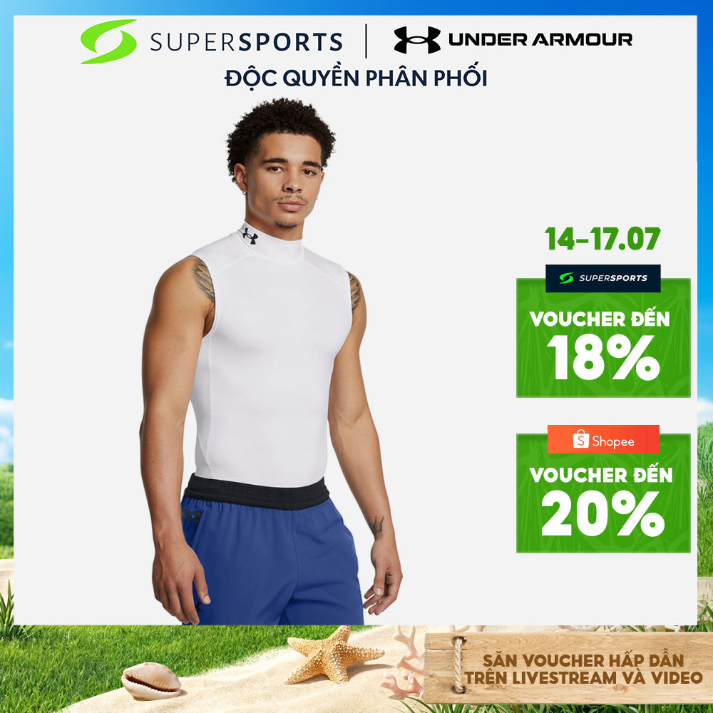 Áo Ba Lỗ Nam Under Armour Heatgear Mock - Trắng - 1361521-100