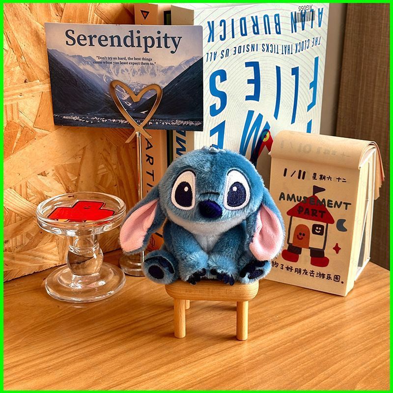 PS1 Lilo Stitch Mini Ngồi Sang Trọng Mặt Dây Chuyền Mềm Lông Tơ Khâu Túi Nhồi Bông Móc Khóa SP1