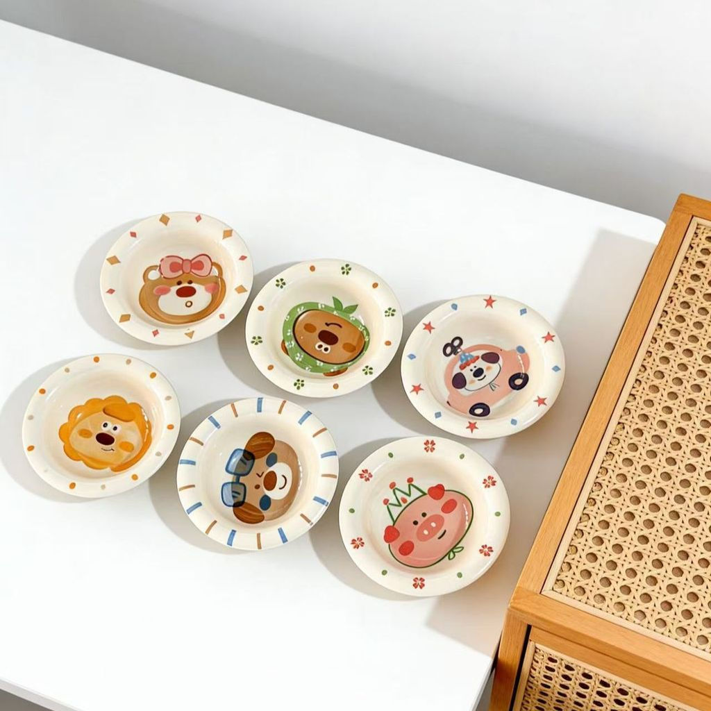 Bear ins New high-value cartoon hand-painted ceramic kitchenware for home use12y Ceramic tableware, 