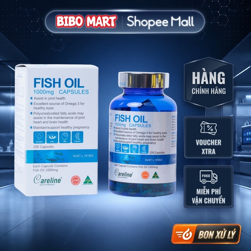 [NEW] TPBS viên uống dầu cá Careline Fish Oil (Hộp 100 viên) - BM005