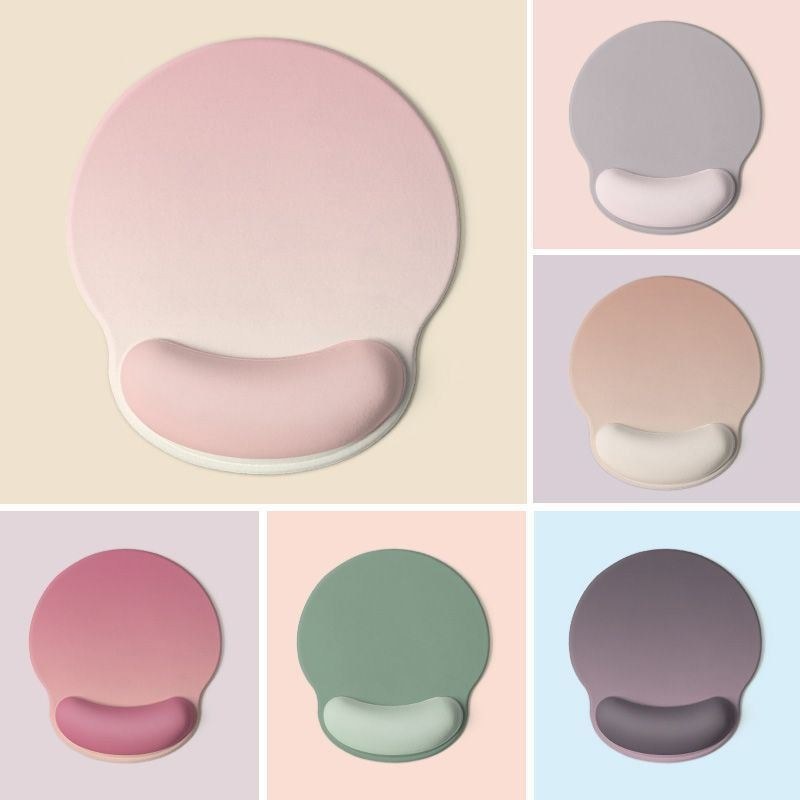 Màu Trơn Chuyển Đổi Cổ Tay Chuột Pad Học Văn Phòng Chống Động Cơ Miếng Lót Cao Su Memory Foam 67a19