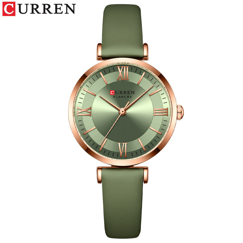 Hàng sẵn có Giao hàng nhanh CURREN / Karien 9079 Đồng hồ đeo tay nữ mặt số nhỏ Nhân vật La Mã Đồng h