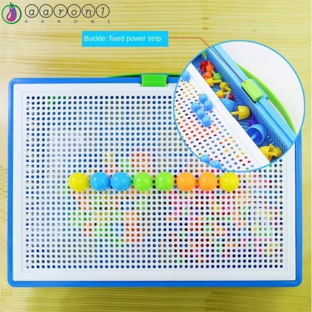 AARON1 Mushroom Nail Building Blocks, Creative Interactive Mushroom Nail Puzzle, Montessori Color Co