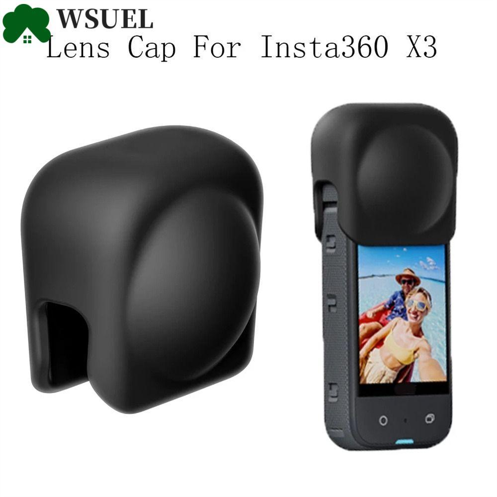 WSUEL Cho Insta360 Nắp Ống Kính Chống Trầy Xước Phụ Kiện Camera Hành Động Tay Cầm Camera Nắp Camera 