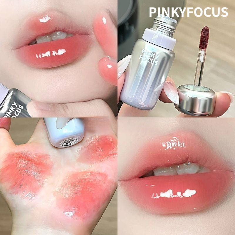 PinkyFocus Guava Series Gương Sắc Tố Son Tint, Da Sáng Bóng Thủy Tinh Son Bóng Chống Dính Lâu Dài Tr