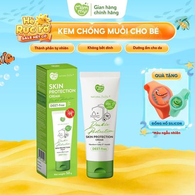 Kem chống muỗi bảo vệ bé khỏi côn trùng Mămmy thành phần tự nhiên không bết dính, an toàn cho bé - tuýp 50gr