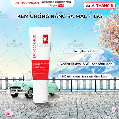 [Mới] Kem Chống Nắng Sa Mạc Quang Phổ Rộng SPF50+/PA++++ [15G] - Hỗ Trợ Bảo Vệ, Dưỡng Ẩm, Chống Lão Hóa Da, Hạn Chế Nám,