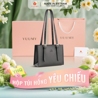 Bộ hộp quà YUUMY (Túi đeo vai nữ YUUMY YN269 + Hộp quà YHQ2 + Túi giấy YTG2 + Túi rút BVR3838 + Thiệp cảm ơn YBT1)