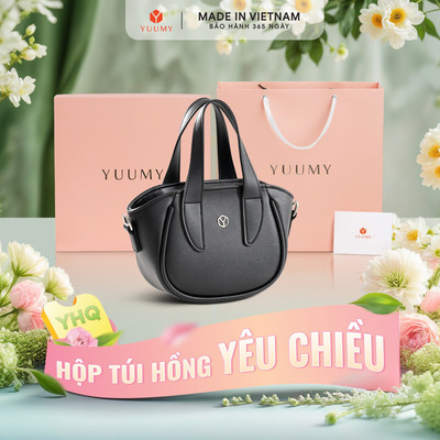Bộ hộp quà YUUMY (Túi đeo chéo nữ YUUMY YN290 + Hộp quà YHQ2 + Túi giấy YTG2 + Túi rút BVR3838 + Thiệp cảm ơn YBT1)