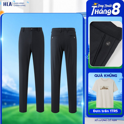 [Mua 2 Giảm 5%] Quần Tây Nam HLA Ống Đứng Cao Cấp Màu Đen Lót Nỉ, Co Giãn Chống Nhăn, Phù Hợp Công Sở