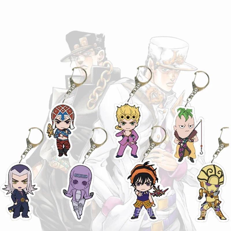 Acrylic Key Buckle for Steel Ball Run Johnny Joestar Gyro Zeppeli Diative Pendant Collectible DECOR 